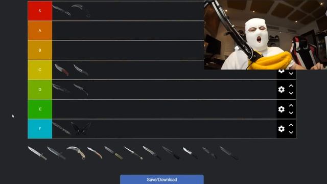 OFFICIAL CS:GO KNIFE TIER LIST смотреть онлайн