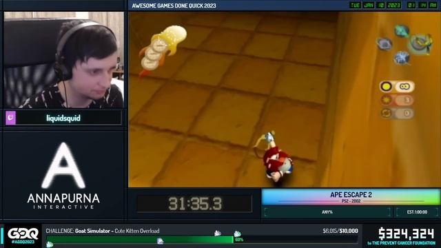 Ape Escape 2 by Liquid Squid in 55:56 - Awesome Games Done Quick 2023 смотреть онлайн