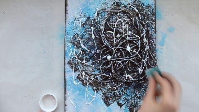Tutorial Mixed-meida canvas / Мастер-класс Холст в стиле микс-медиа смотреть онлайн