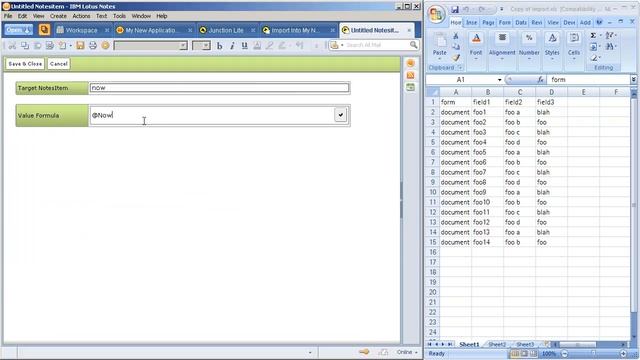 Junction Lite v1.0 - IBM Lotus Notes Client Microsoft Excel Import Utility App смотреть онлайн