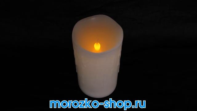 Свеча ОПЛАВЛЕННАЯ, с мерцающим LED огнём, 7 5х15 см, батарейки, Koopman International ACA200410 смотреть онлайн