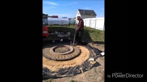 Очаг или открытый камин на даче.