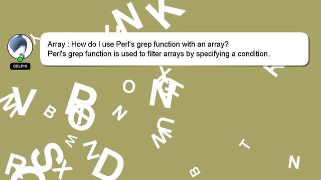 Array : How do I use Perl's grep function with an array? смотреть онлайн