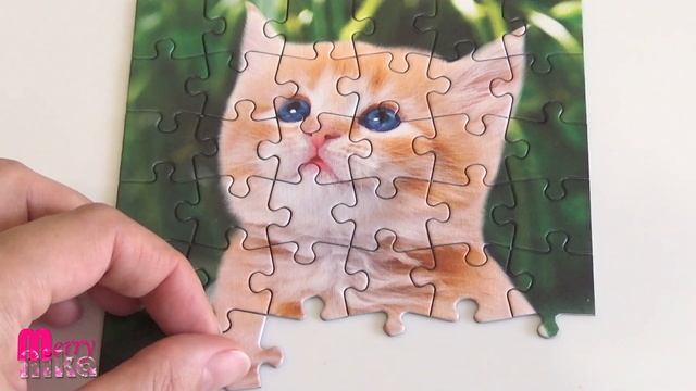 КОТЁНОК собираем пазлы для детей | Merry Nika смотреть онлайн