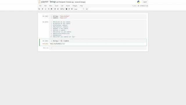 Trabajar con Cadenas / Strings - Python 3.7 смотреть онлайн