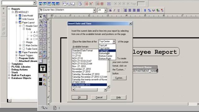 Oracle Reports Developer 10g | Viewing the Paper Layout смотреть онлайн