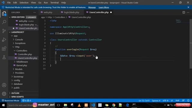 19 Session || LARAVEL 8 in Hindi. || ( #laravel #composer #xampp #forloop #session) смотреть онлайн