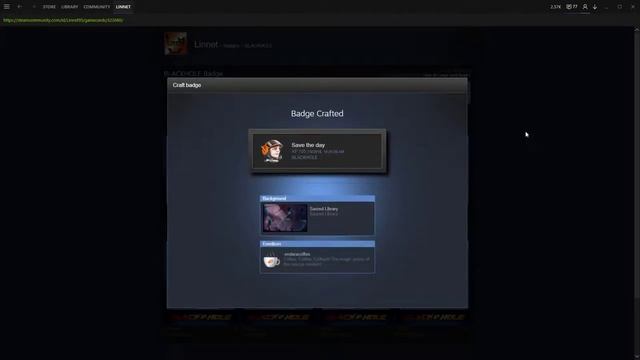 Crafting BLACKHOLE Level 1 Badge Save the day - Steam смотреть онлайн