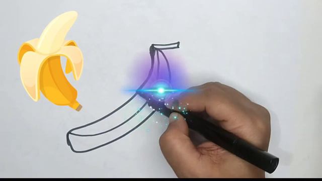 Banana drawing for kids|| bolalar uchun banan rasmlari|| рисунок банана для детей||drawing & colour смотреть онлайн