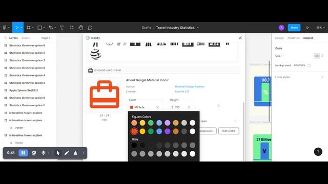 Change Icon size and color - Figma смотреть онлайн