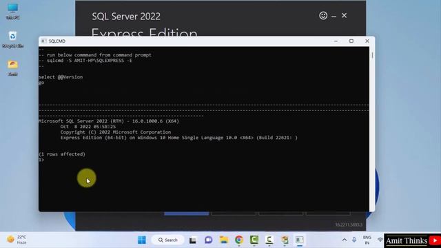 How to install Microsoft SQL Server 2022 on Windows 10 + Create a Sample Database смотреть онлайн