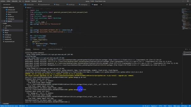 Python - Flask - Migraciones SQLAlchemy con flask_migrate смотреть онлайн