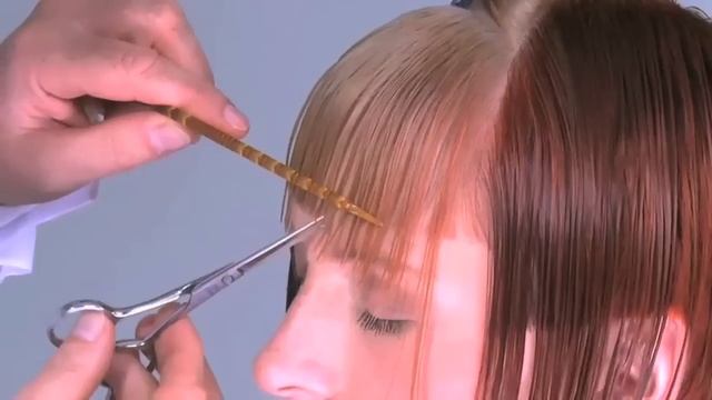 Как подстричь прямую челку - бесплатный видео-урок смотреть онлайн