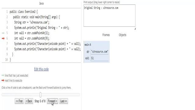 w3resource.com: Java String Exercise-2 смотреть онлайн