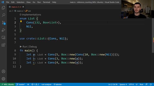 25. Smart Pointers in Rust - Reference Counting смотреть онлайн