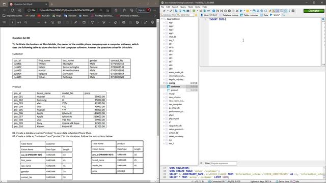 Database Question set 8 | 1st Year | Java Institute | Thimira Wassana смотреть онлайн