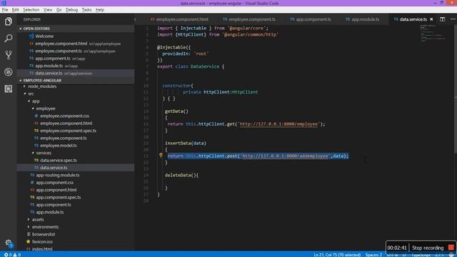 Delete data from Angular using Laravel Api Video Tutorial- Full stack video tutorial смотреть онлайн