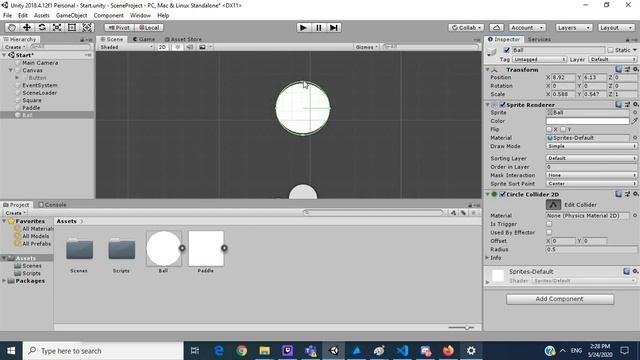 Unity Tutorial Block Breaker Part 1 : Ball Bounce смотреть онлайн
