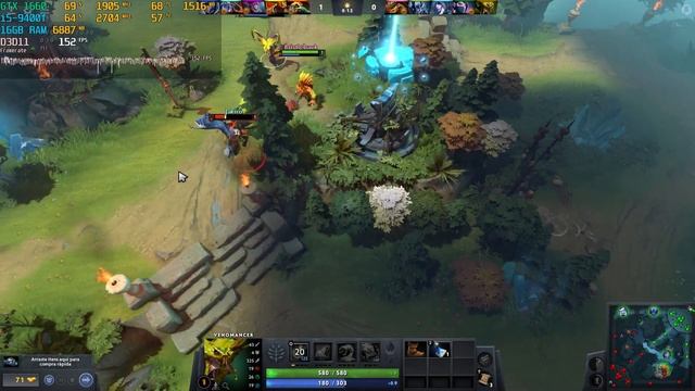 GTX 1660 6GB + i5 9400f + 16GB RAM Test in Dota 2 (1080p) смотреть онлайн