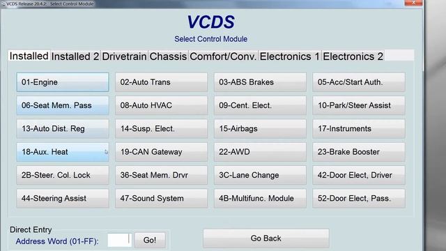 Кодирование VCDS - отключение системы START/STOP смотреть онлайн