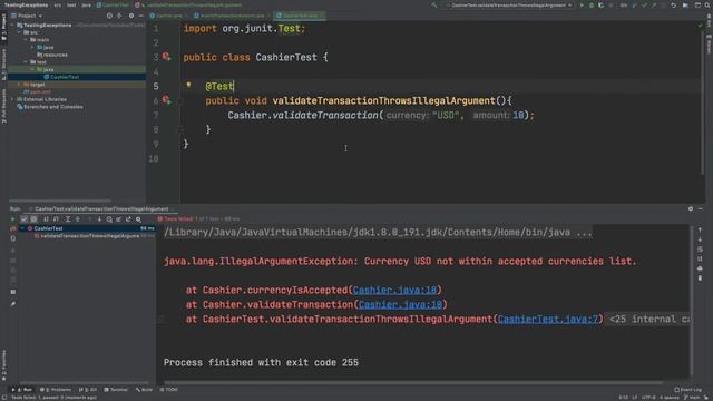 Testing for Exceptions - JUnit Tutorial смотреть онлайн