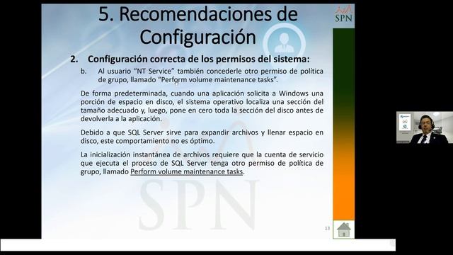 Webinar Buenas Prácticas SO Windows y MS SQL Server en Ambientes SPN Software смотреть онлайн