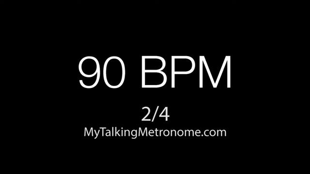 Talking Metronome - 2/4 time @ 90 BPM (Beats Per Minute) смотреть онлайн