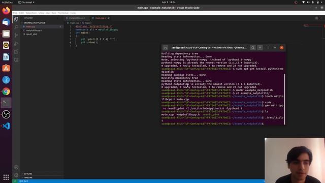 Full tutorial of Plotting in C++ with MATPLOTLIB in Linux (g++ and cmake) смотреть онлайн