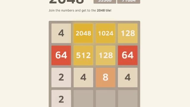 Impressive : Full 2048 Game To 71k With 4096 Tile