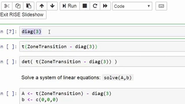 Markov chains with R - Deriving the steady state equilibrium vector with linear algebra functions. смотреть онлайн