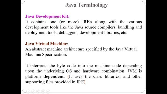 Java Terminologies смотреть онлайн