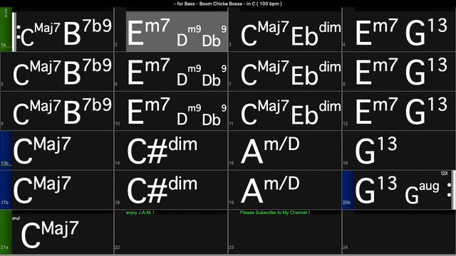 - for Bass - Boom Chicka Bossa - in C ( 100 bpm ) : Backing Track смотреть онлайн