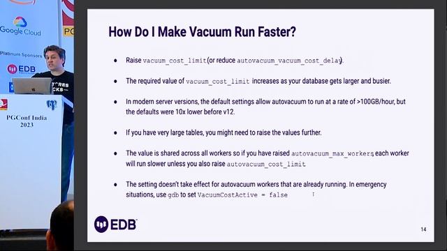 PGConf India 2023 - Understanding and Fixing Autovacuum by Robert Haas (EDB) смотреть онлайн