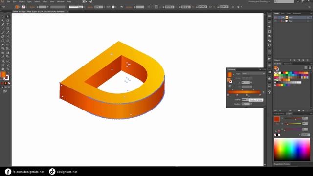 Adobe Illustrator Tutorial: Letter 3D Logo [ Style 1 ] смотреть онлайн