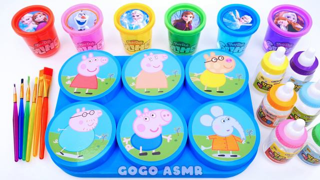 Satisfying Video l How to make Rainbow Slime Candy with Peppa Pig Surprise Eggs Cutting ASMR #57 смотреть онлайн