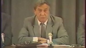 Выступление Янаева на пресс-конференции ГКЧП. Москва. 19 августа 1991 г.