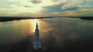 Затопленная церковь в Калязине / Колокольня Николаевского собора / Снято на Мини 3 про