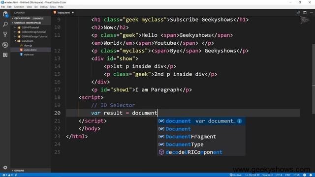 querySelector Method in JavaScript (Hindi) смотреть онлайн