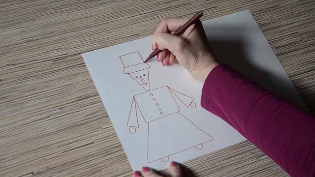 Рисуем смешных геометрических человечков! смотреть онлайн
