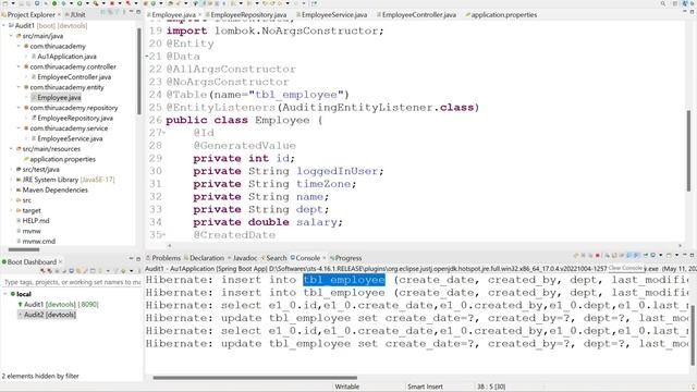Spring Boot Auditing | General auditing and Using Spring Data Envers | Thiru Academy смотреть онлайн