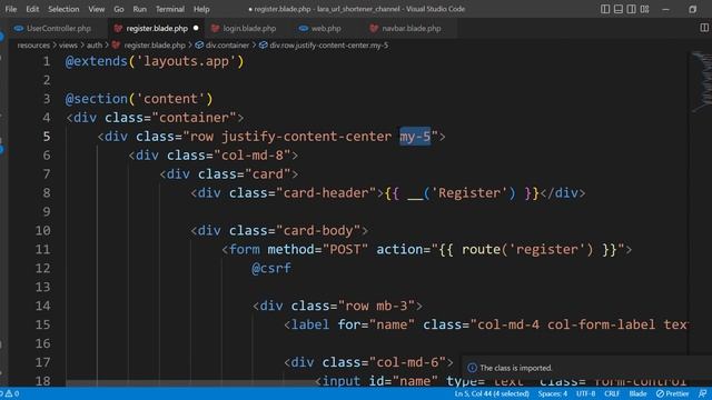 Laravel 9 and Vue js 3 Url Shortener -3- (User Registration & Login Part 2) | Moroccan Darija смотреть онлайн