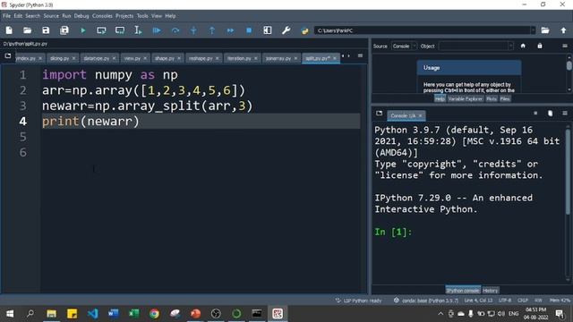Python Numpy Split Array | Python Tutorials for Absolute Beginners in Hindi #104 смотреть онлайн