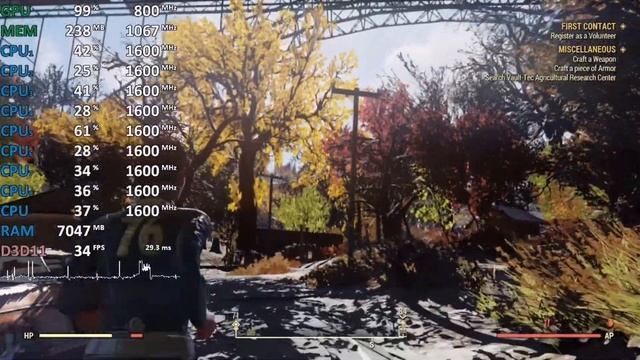 Ryzen 5 2500U Vega 8 Test - Fallout 76 - Gameplay Benchmark Test (HP Envy x360) смотреть онлайн