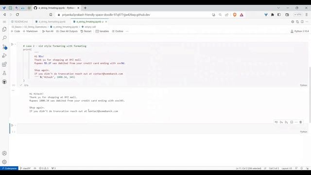 class09 string formatting - f-strings and f-string assignments and Unicode strings смотреть онлайн