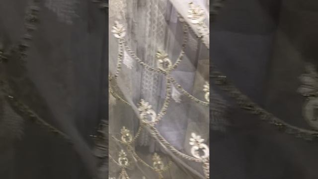 Тюль батист с золотой вышивкой по низу в зал смотреть онлайн