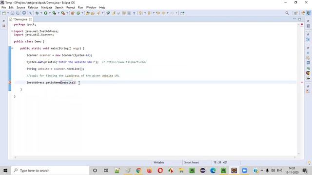 Java program to find the IP Address of the given website смотреть онлайн