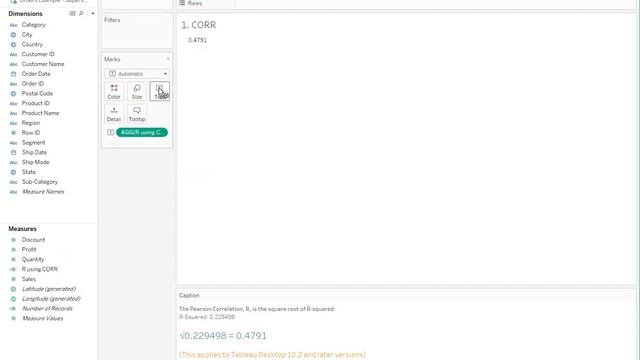 How to find the pearson correlation in Tableau смотреть онлайн