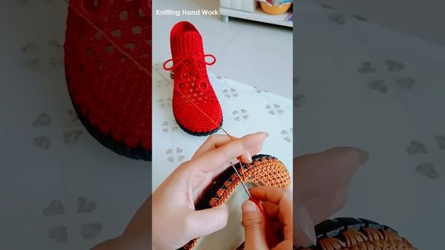 WoW Amazing?? Knitting Shoe Hand work Tutorial Full Video смотреть онлайн