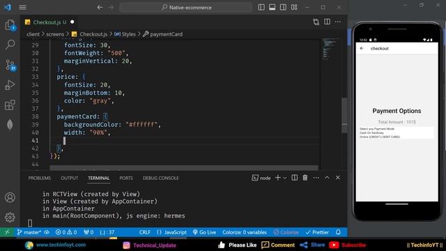 Checkout Screen React Native Ecommerce App Mern Stack Project | Mern App смотреть онлайн