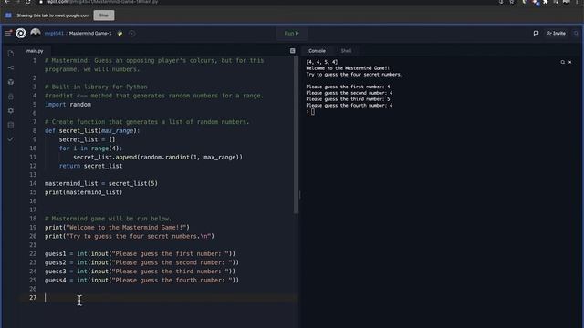 Mastermind Game with Python: Tutorial смотреть онлайн